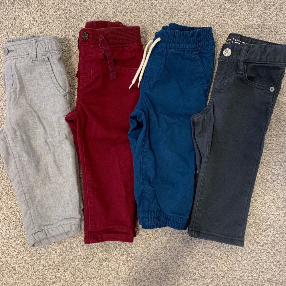 GAP BABY Boy Pants 4 Pack 12-18